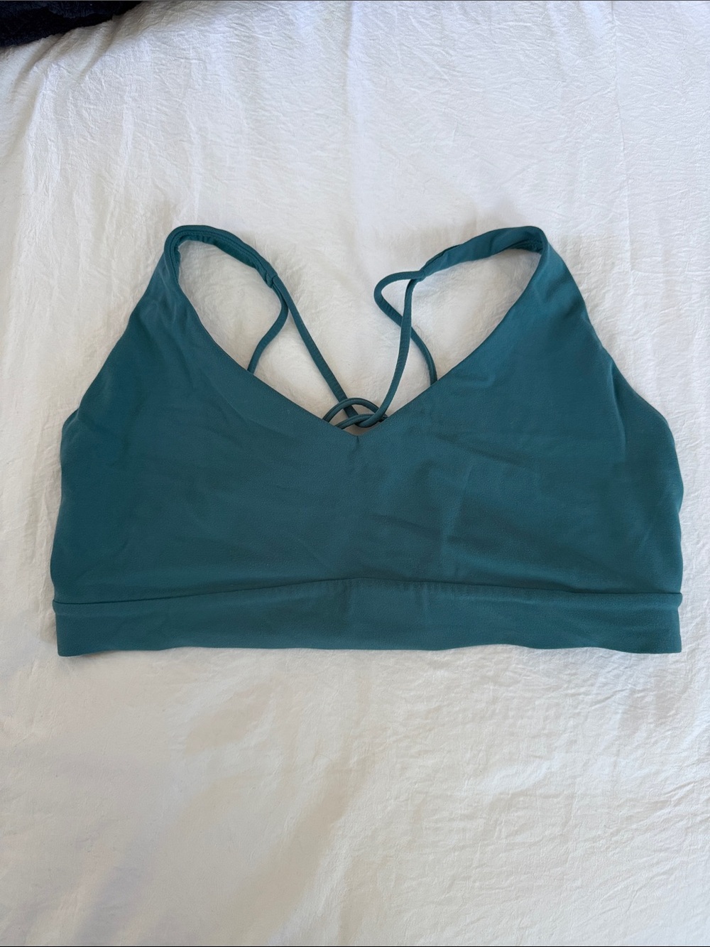 Athleta Teal Strappy Sports Bra